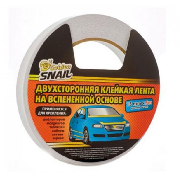 

Лента клейкая Golden Snail двухсторонняя, 15 мм х 5 м