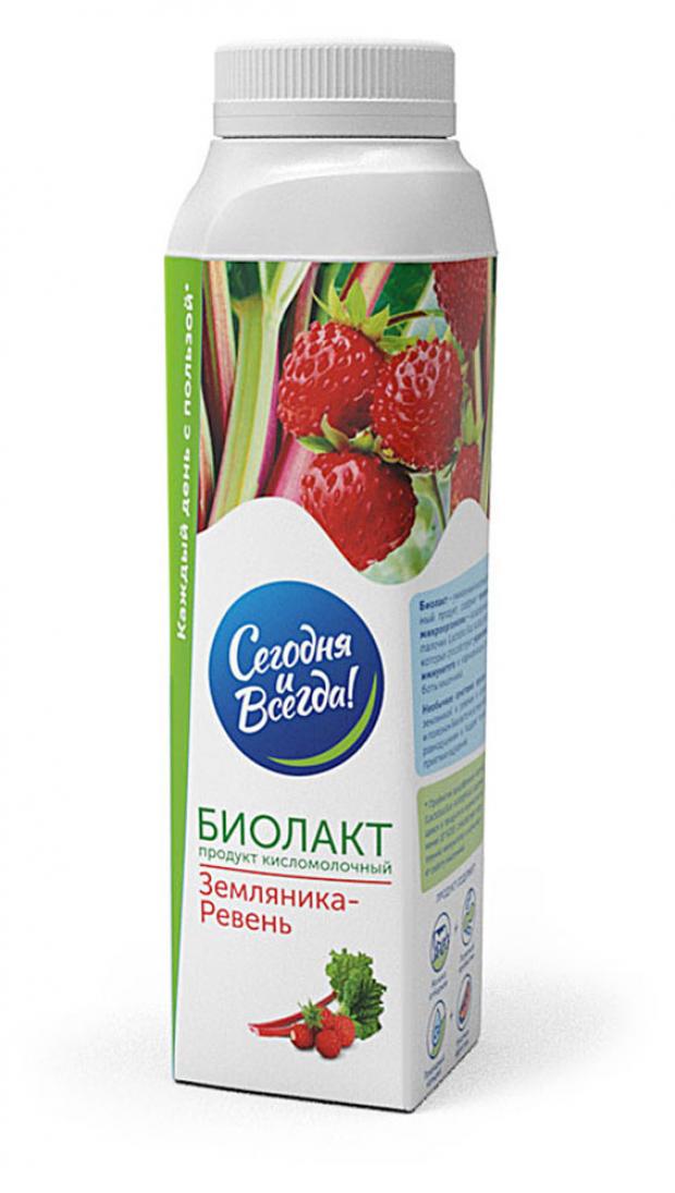 

Биолакт «Сегодня и Всегда» земляника-ревень 2,5%, 310 г