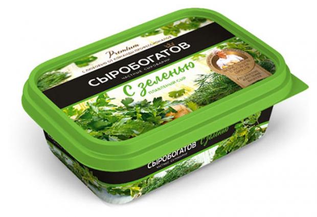 Сыр плавленый Сыробогатов с зеленью 50 200 г 103₽