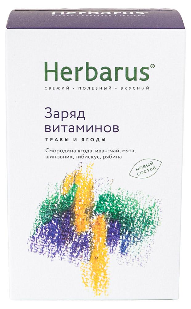 Напиток травяной Herbarus Заряд витаминов травы и ягоды, 40 г