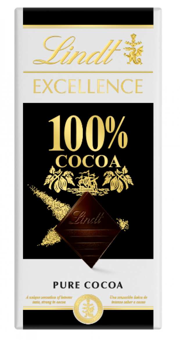 Шоколад Lindt Excellence 100% какао, 50 г