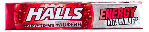 Леденцы Halls со вкусом колы кофеин 25 г 32₽