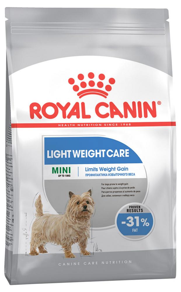 

Сухой корм для собак мелких пород Royal Canin Mini Light Weight Care предрасположенных к избыточному весу, 1 кг