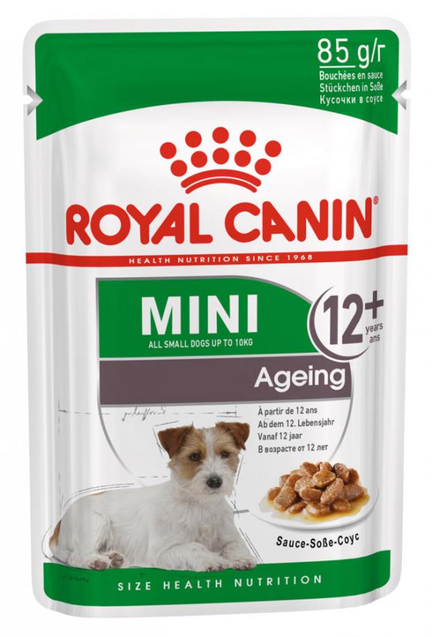 

Корм для собак мелких пород старше 12 лет Royal Canin Mini Ageing 12+ Sause-Sobe кусочки в соусе собе, 85 г