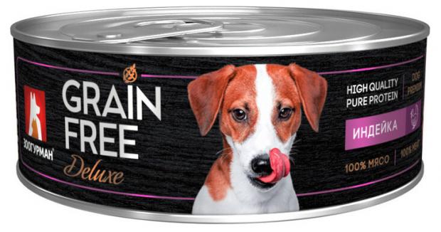 

Консервы для собак «Зоогурман» Grain Free Беззерновой с индейкой, 100 г
