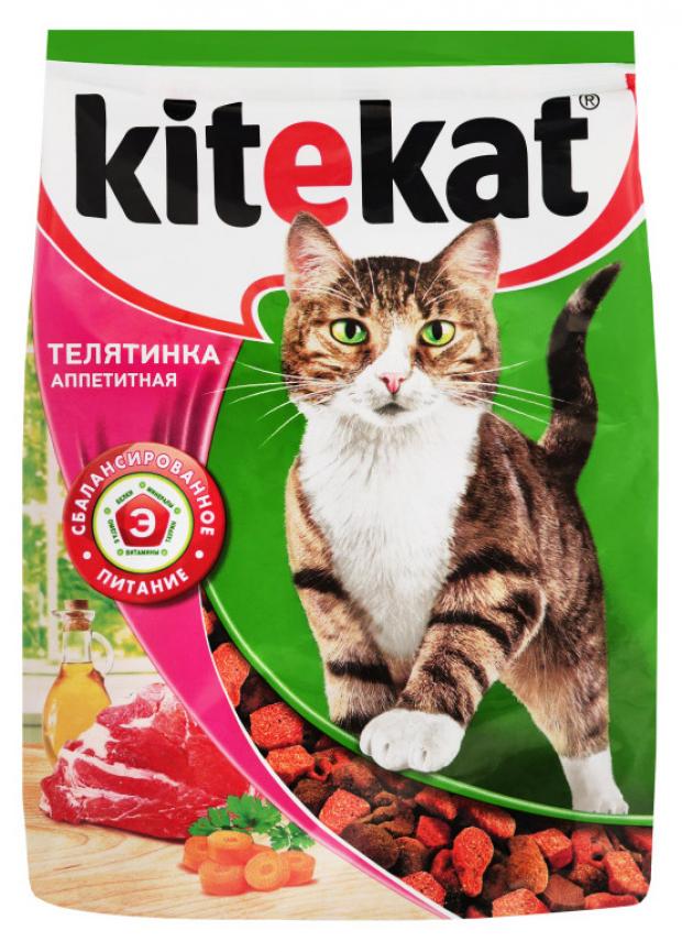 Сухой корм для кошек Kitekat Телятина аппетитная 350 г 64₽