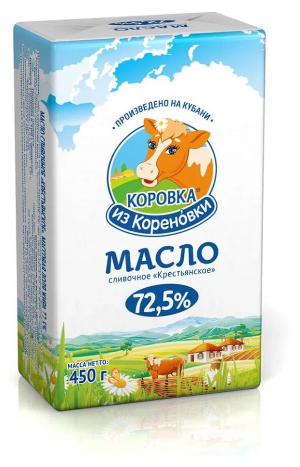 

Масло сливочное «Коровка из Кореновки» Крестьянское 72,5%, 450 г