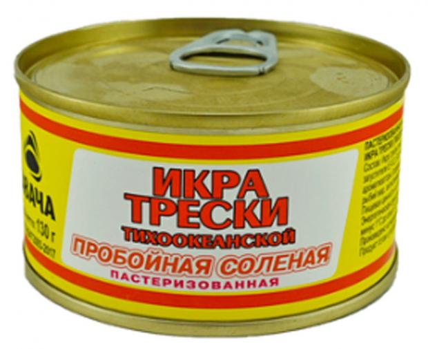 Икра трески Авача пробойная соленая 130 г 59₽