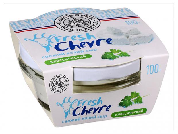 

Сыр творожный «Сыроварня Волжанка» Fresh Chevr Шевр из козьего молока классический 50%, 100 г