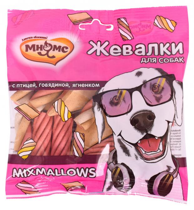 

Лакомство для собак «Мнямс» Mixmallows жевалки с птицей говядиной и ягненком, 150 г