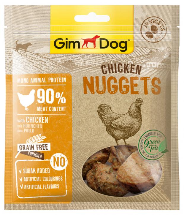 фото Лакомство для собак gimdog nuggets куриные наггетсы, 55 г