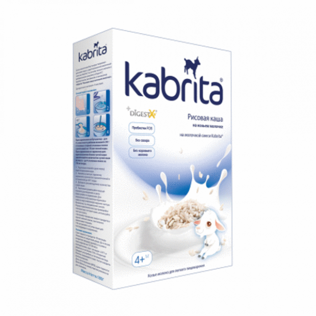 Каша на козьем молоке Kabrita рисовая с 4 мес 180 г 319₽