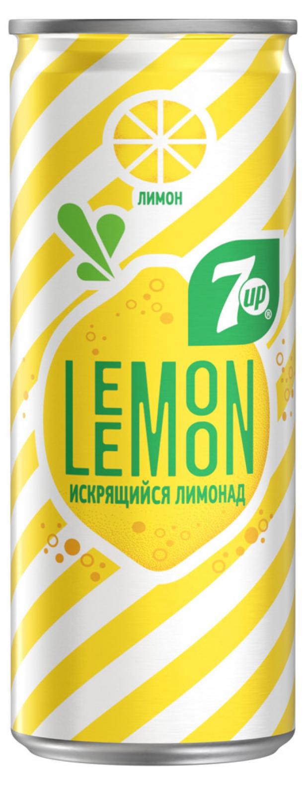 

Напиток сильногазированный 7-UP Lemon Искрящийся лимонад, 250 мл