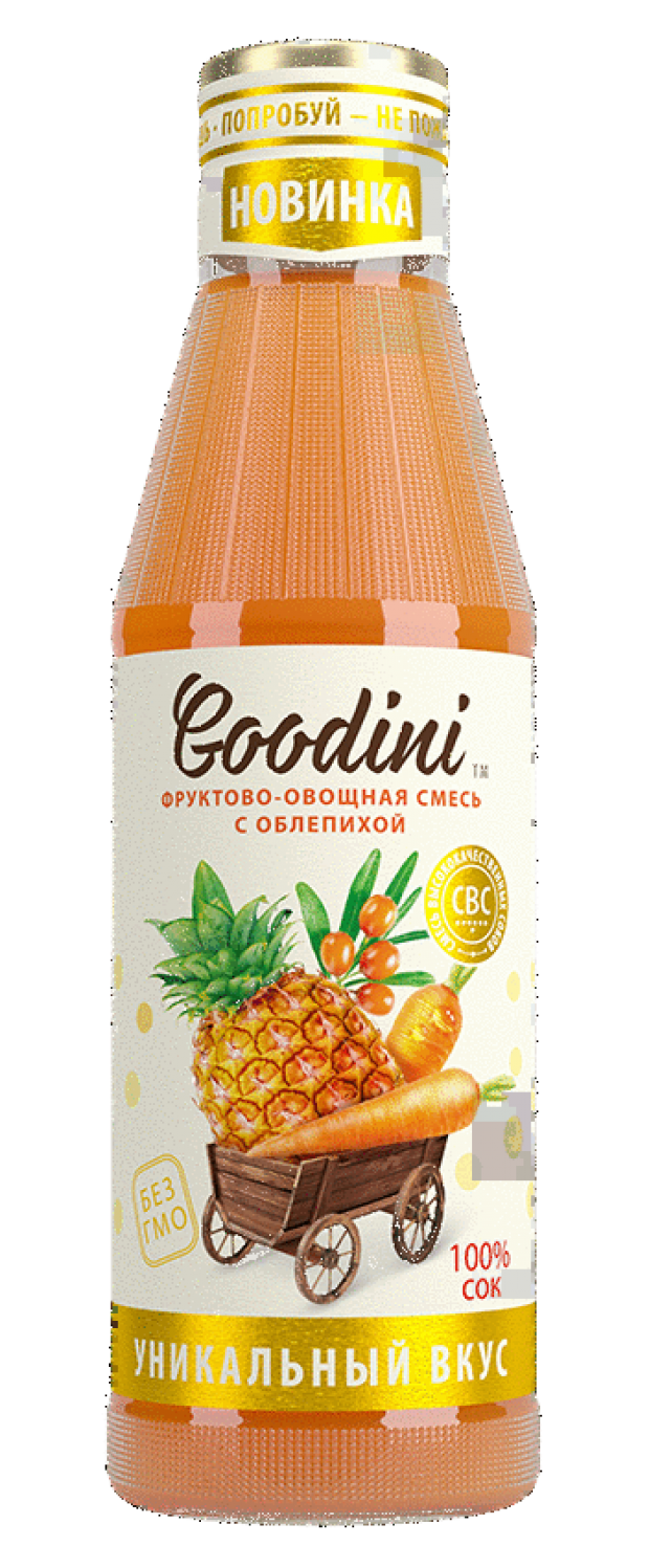 

Сок Goodini фруктово-овощная смесь с облепихой, 750 мл