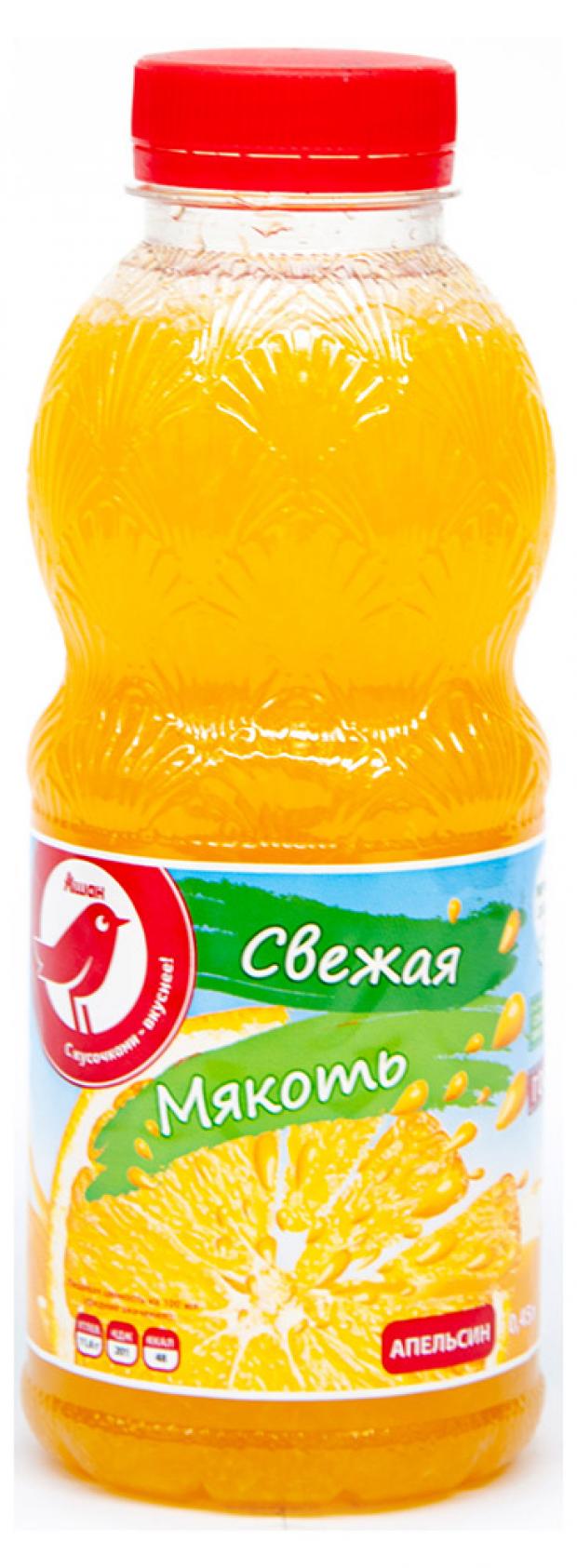 

Напиток апельсиновый Auchan Красная Птица с мякотью, 450 мл