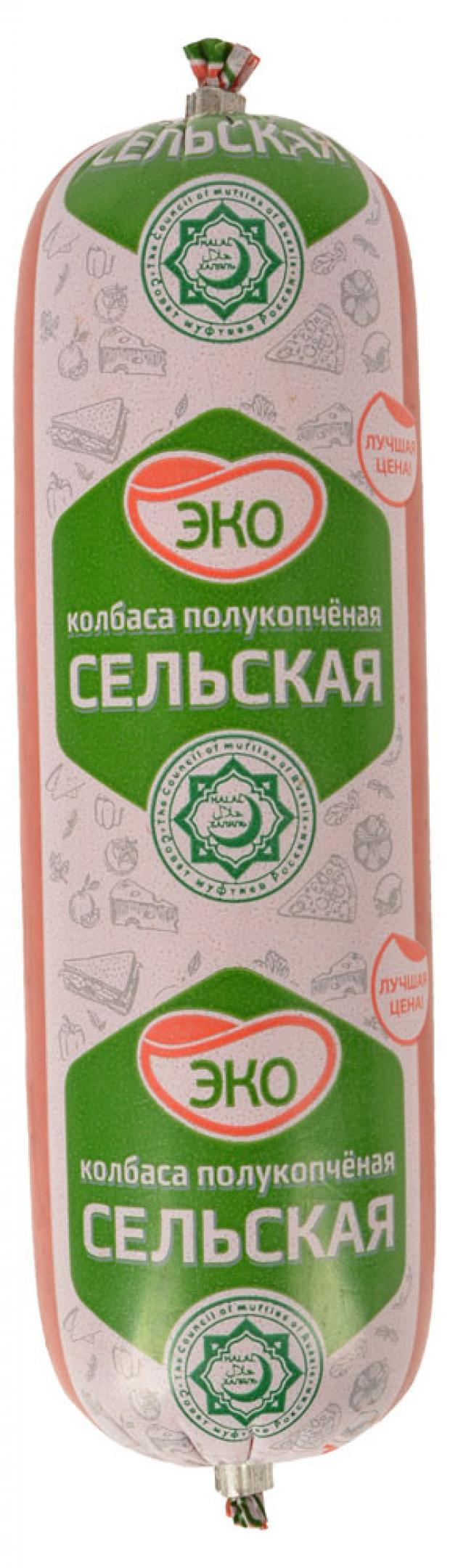 Колбаса полукопченая ЭКО Сельская Халяль 350 г 87₽
