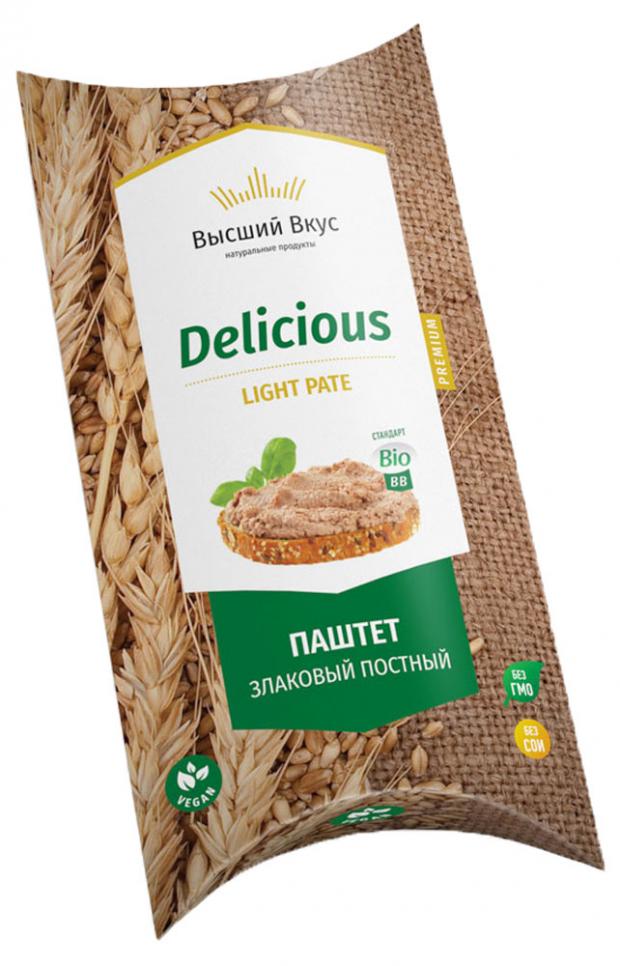 

Паштет вегетарианский «Высший вкус» Delicious Light Pate Злаковый постный, 125 г