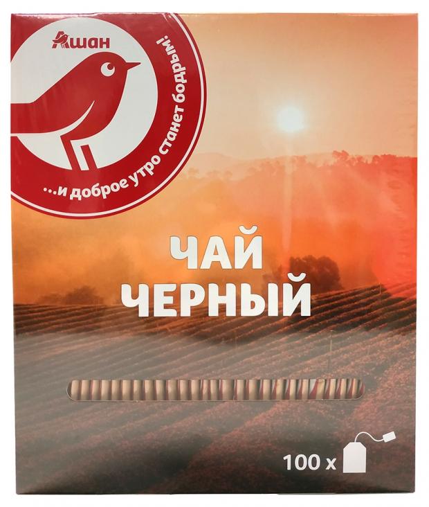Чай черный АШАН в пакетиках, 100х2 г