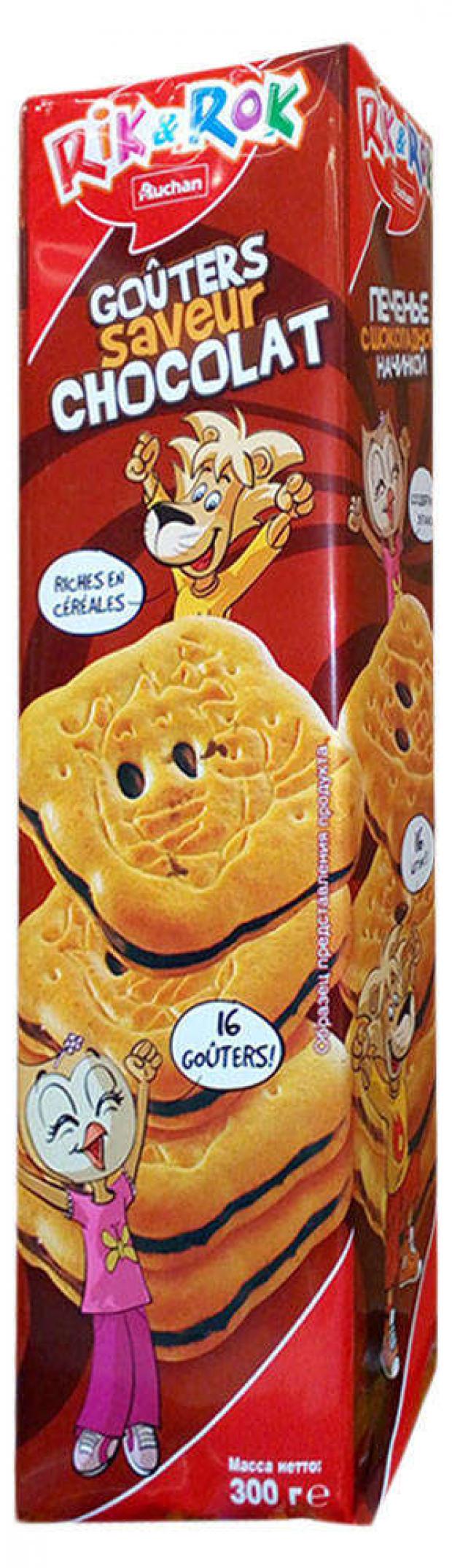 

Печенье сахарное Rik&Rok с шоколадом, 300 г