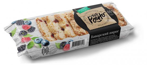 

Пирог бисквитный Testo-Besto Баварский ванильный с лесными ягодами, 400 г