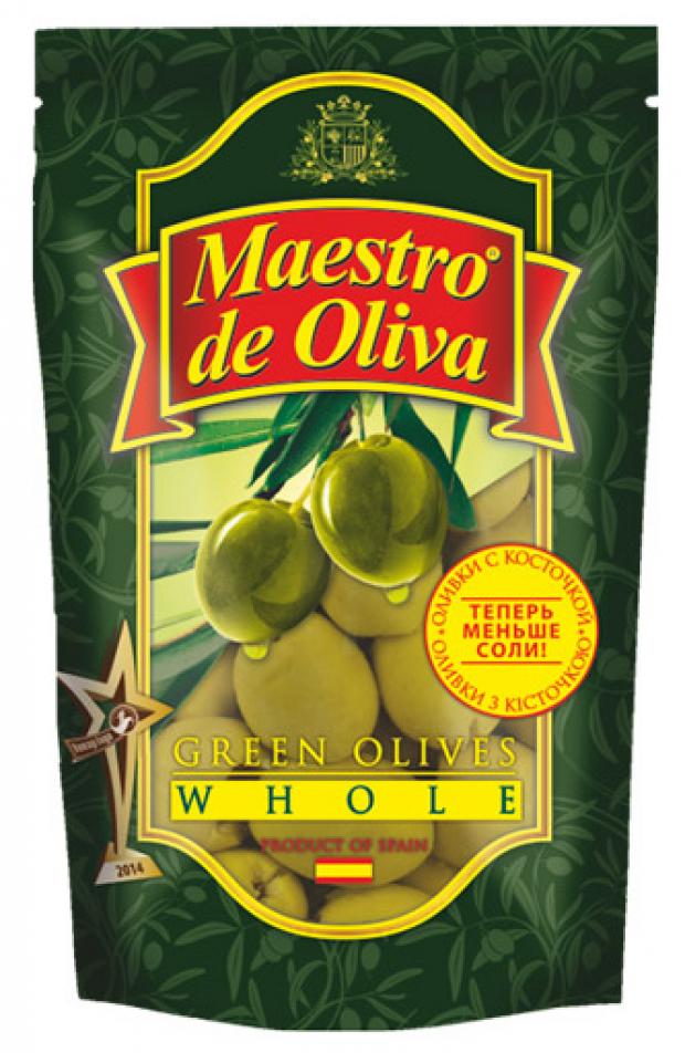 

Оливки зеленые Maestro de Oliva с косточкой, 190 г