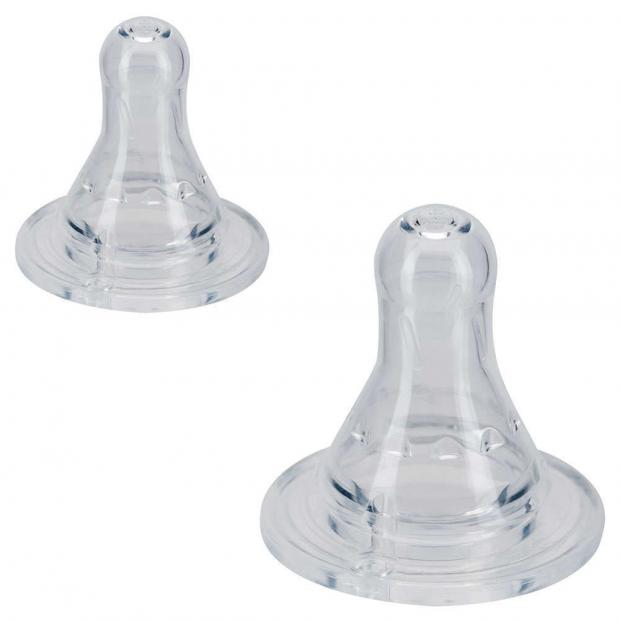 Соска Курносики молочная силиконовая классическая медленный поток от 0 мес 2 шт 80₽