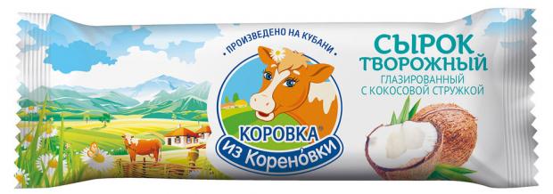 

Сырок творожный «Коровка из Кореновки» глазированный с кокосовой стружкой 18%, 40 г
