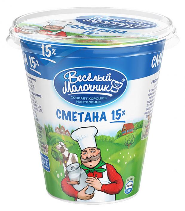 

Сметана «Веселый молочник» 15%, 300 г