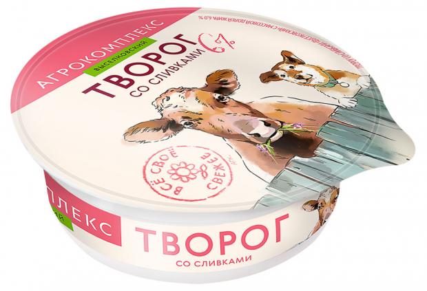 

Творог «Агрокомплекс Выселковский» со сливками 6%, 220 г