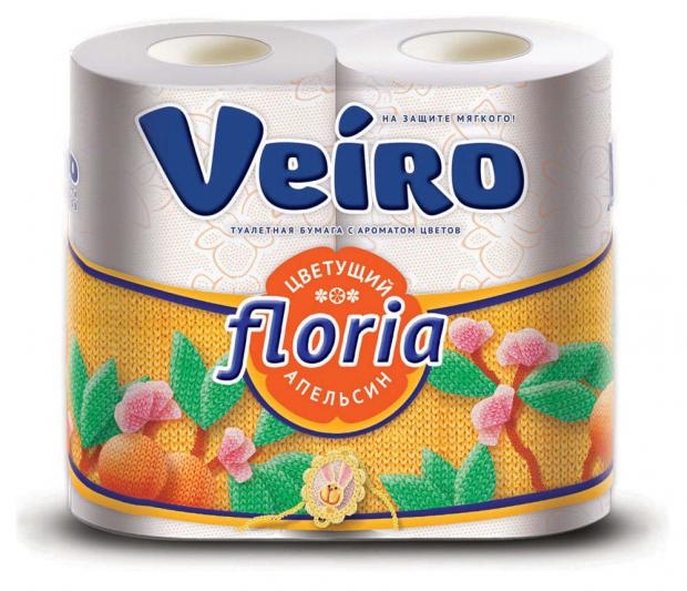 

Туалетная бумага Veiro Floria Цветущий апельсин 2 слоя, 4 рулона