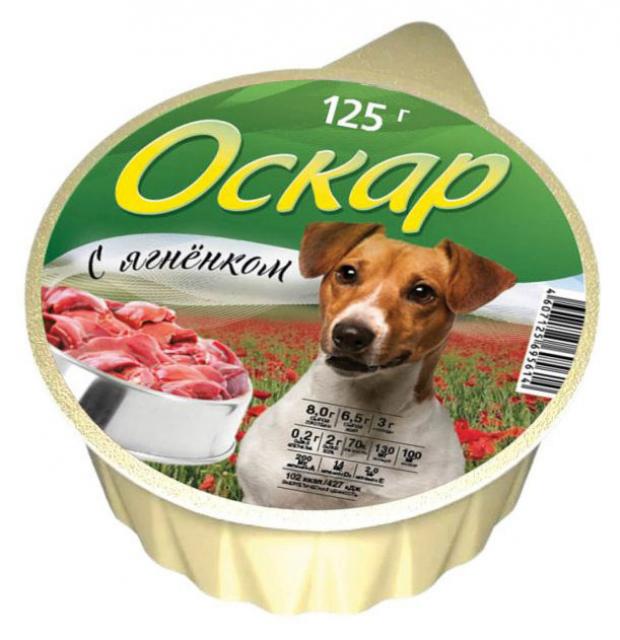 

Корм для собак «Оскар» с ягненком, 125 г