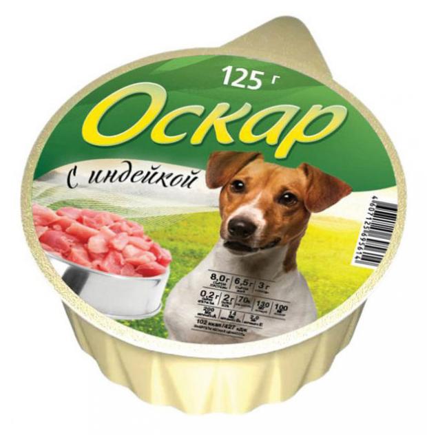 

Корм для собак «Оскар» с индейкой, 125 г