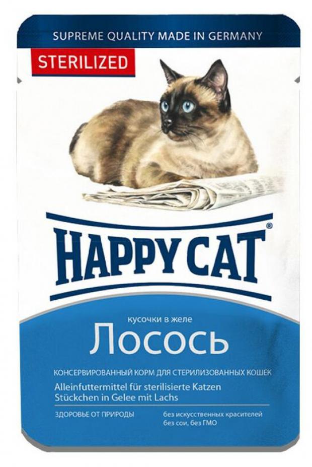

Корм для стерилизованных кошек и кастрированных котов Happy Cat лосось, 100 г