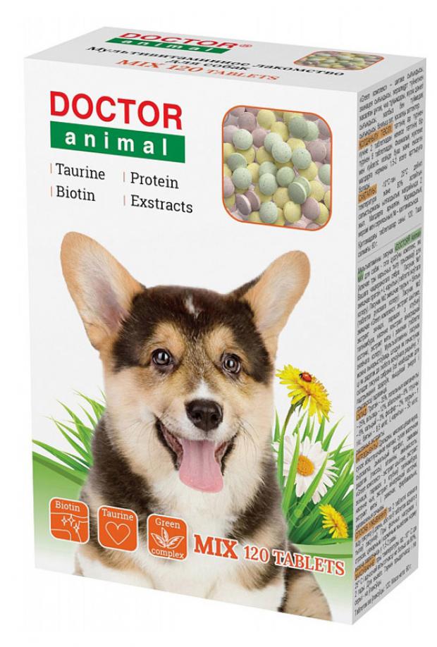 

Лакомство для собак Doctor Animal Mix Мультивитамины, 120 таблеток