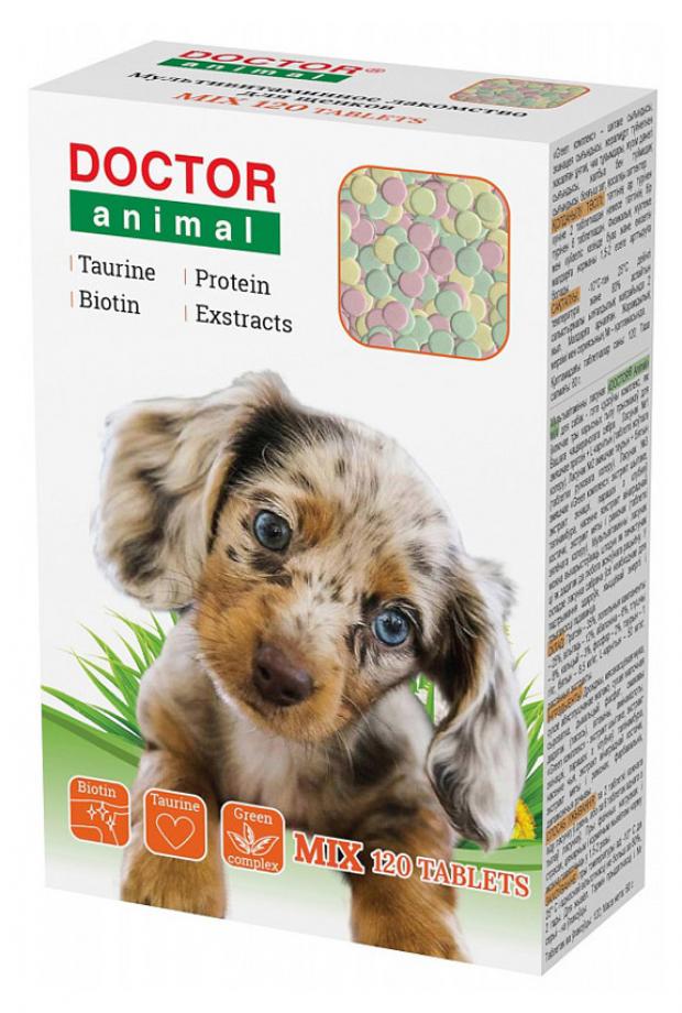 

Лакоство для щенков Doctor Animal Mix Мультивитамины, 120 таблеток