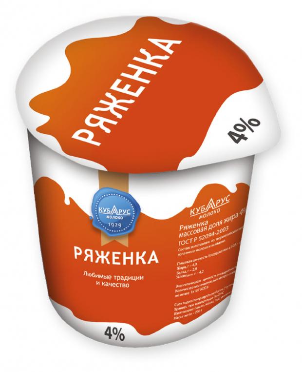 

Ряженка «Кубарус» 4%, 200 г
