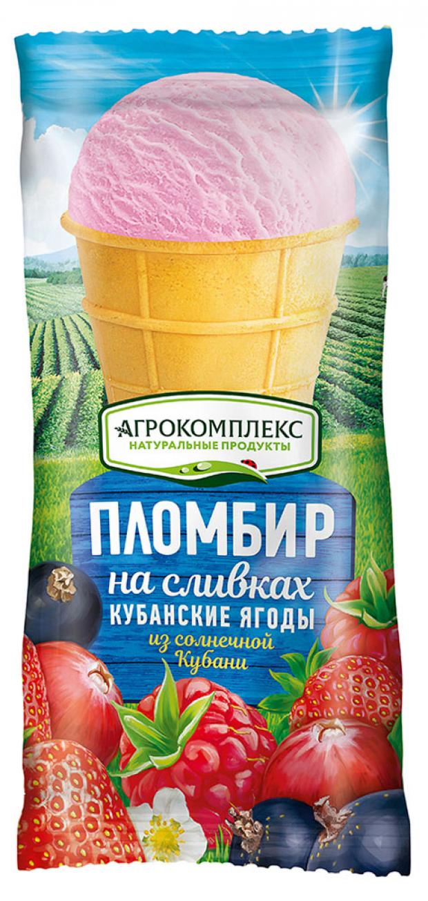 

Мороженое пломбир «Агрокомплекс Выселковский» Кубанские ягоды на сливках 15%, 100 г