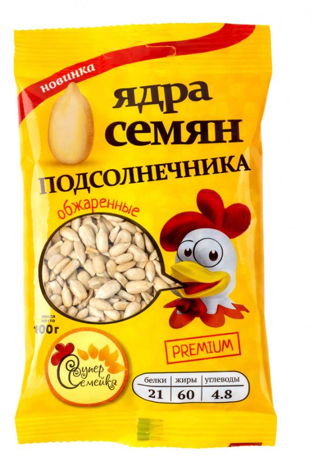 

Семечки подсолнечные «Суперсемейка» ядра оборные обжаренные, 100 г