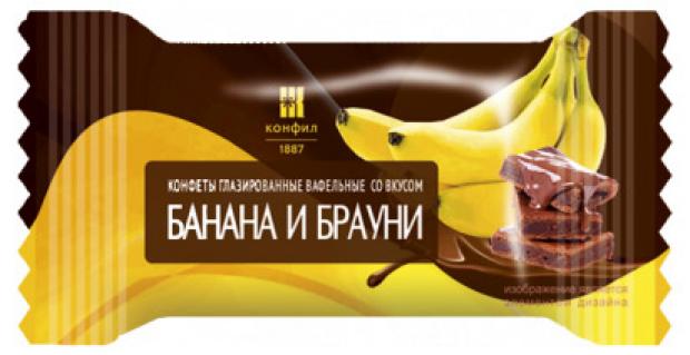 

Конфеты вафельные «Конфил» банан и брауни в шоколаде, 500 г