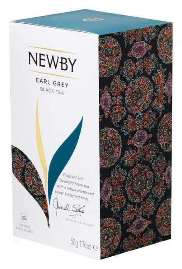 

Чай черный Newby Earl Grey с бергамотом в пакетиках, 25х2 г