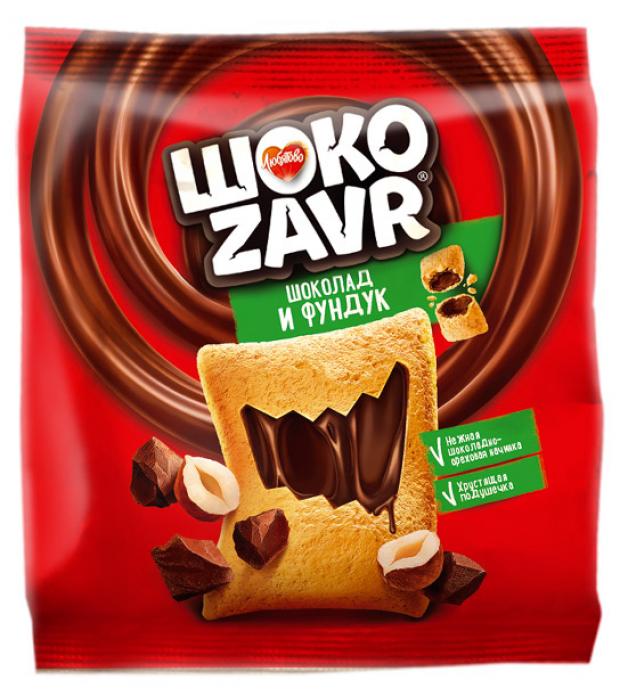 

Подушечки «Любятово» ШОКОZAVR c шоколадно-ореховой начинкой, 50 г