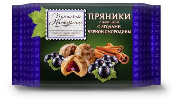 

Пряники «Пряничное настроение» с начинкой из чёрной смородины, 210 г