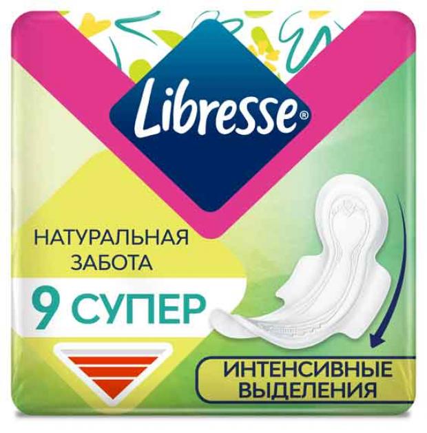 

Прокладки гигиенические Libresse Natural Care Ultra Super, 9 шт.