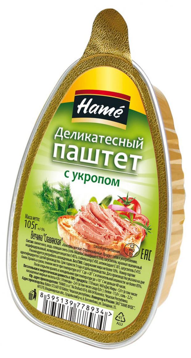 

Паштет Hame из свинины деликатесный с укропом, 105 г