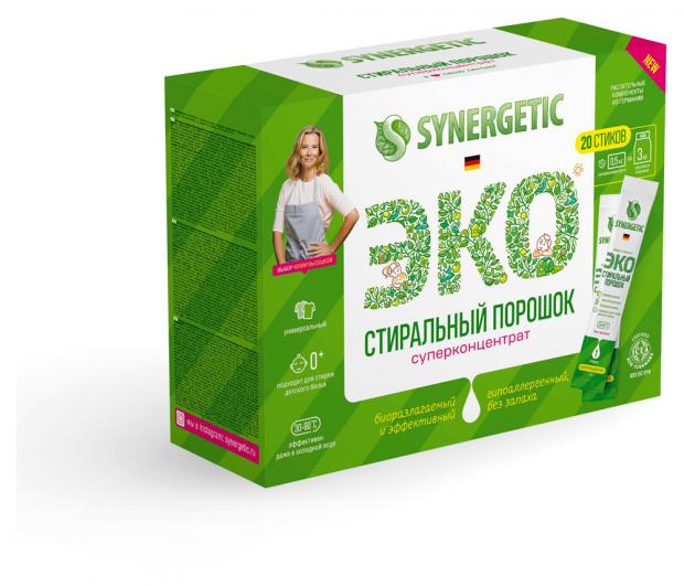 Стиральный порошок Synergetic универсальный суперконцентрат гипоаллергенный 500 г 239₽