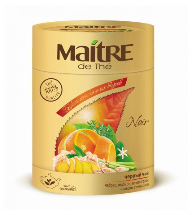 Чай черный Maitre de Thé Букет изысканных вкусов листовой c добавками, 100 г