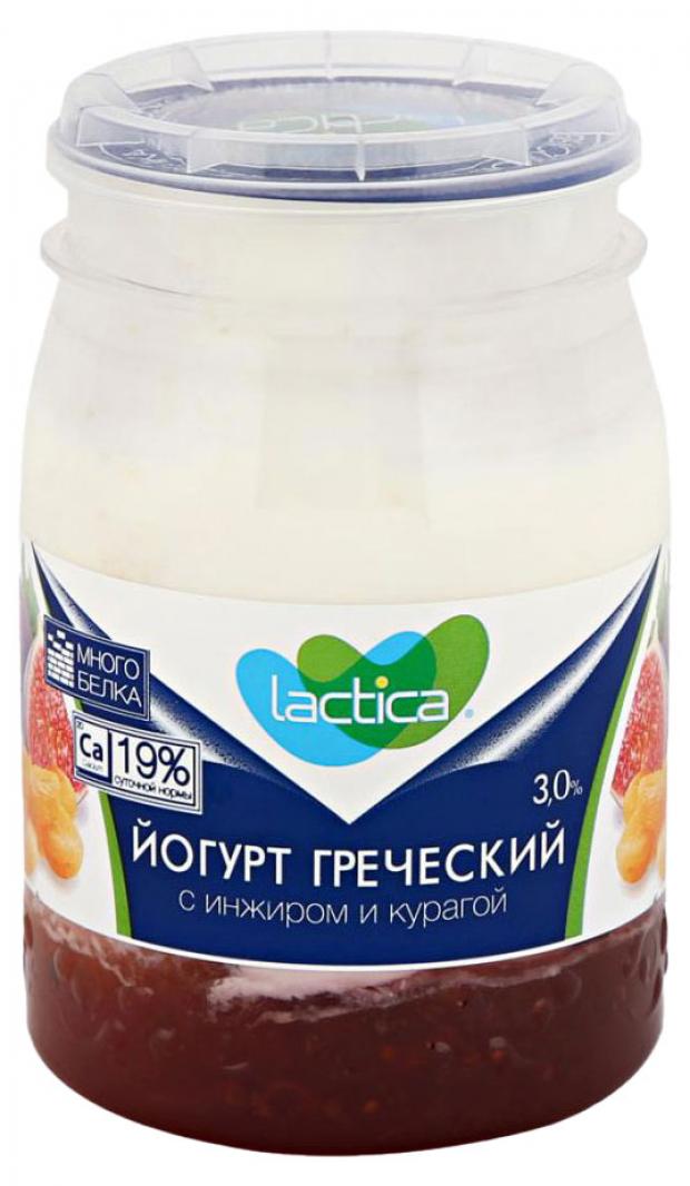 Йогурт греческий Lactica двухслойный с инжиром и курагой 3 190 г 80₽