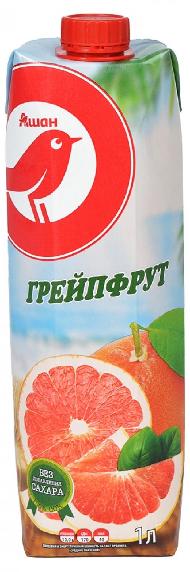 

Сок грейпфрутовый АШАН, 1 л