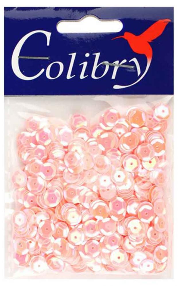 Пайетки Colibry 6 мм персиковые 10 г 40₽