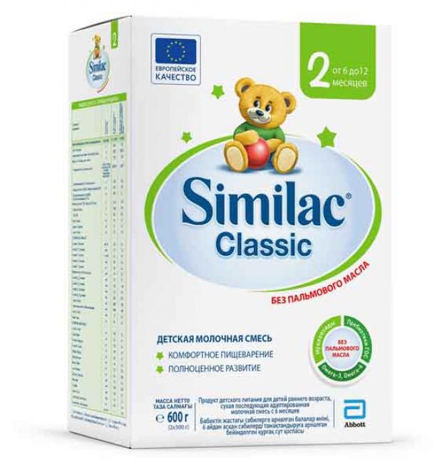 

Смесь сухая молочная Similac Classic 2 для детей от 6 до 12 мес., 600 г